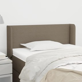 vidaXL Tăblie de pat cu aripioare gri taupe 83x16x78/88 cm textil