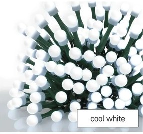 Ghirlandă luminoasă LED de Crăciun, 200 LED, 8 funcții, 20 m, IP44, lumină albă rece