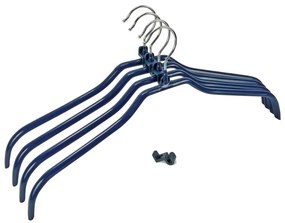 Set 4 umerașe antiderapante pentru haine și suporturi Wenko Hanger Slim, albastru