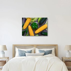 Tablou pe sticlă cu legume (70x50 cm)