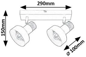 Spot Rabalux 73056 SASKIA 2xE14/15W/230V