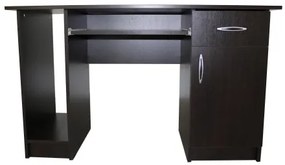 Birou Nero cu 1 usa si 1 sertar, Wenge, 120 x 74 x 60 cm