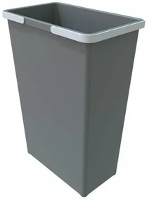 Elletipi Coș de plastic cu mânere 35 L, gri