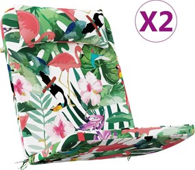 vidaXL Perne pentru scaun Adirondack, 2 buc, multicolor, textil oxford