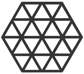 Suport din silicon pentru vase fierbinți Zone Triangles, negru
