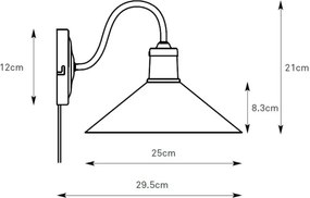 Lampă de perete Markslöjd 108865 VELA 1xE27/40W/230V alamă/alb