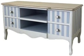 Comoda TV, bleu, din lemn de paulownia, Charme