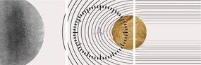 Tablou - Arcuri rustice N⁰1 (cu ceas) (90x30 cm)