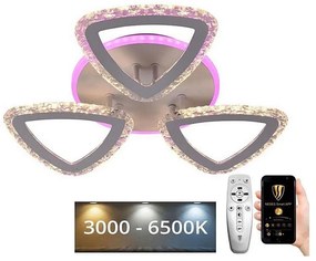 Lustră LED RGB dimabilă aplicată LED/45W/230V 3000-6500K + telecomandă