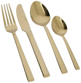 Tacâmuri din oțel inoxidabil în set de 16 piese de culoare aurie Mikasa Diseno - Kitchen Craft
