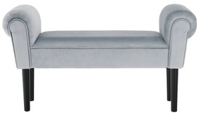 Bancă, catifea Velvet, gri deschis/negru, BURDA