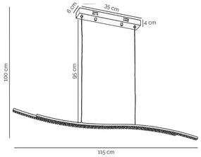 Lustră LED pe cablu ONLI ONDA LED/30W/230V 4000K negru