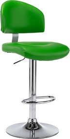 vidaXL Scaun de bar, verde, piele ecologică