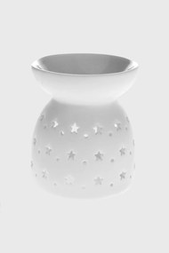 Lampă de aromaterapie din porțelan cu stele mică alb