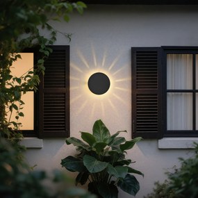 Lampă de perete pentru exterior neagră, cu LED inclus, IP54 - Soleil