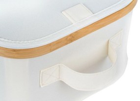 Cutie de depozitare G21 30 x 15 x 15 cm, dinbambus cu capac, bejz