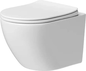 Set vas WC suspendat AM.PM X-Joy S FlashClean rimless cu capac softclose alb lucios