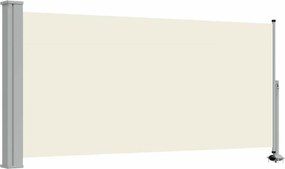 vidaXL Copertină laterală retractabilă de terasă, crem, 120 x 300 cm