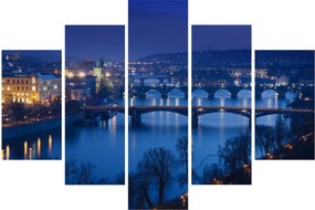 Tablou cu podurile din Praga (150x105 cm)