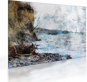 Tablou pe sticlă - Recif, acuarelă (70x50 cm)