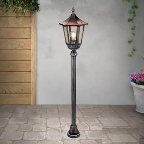Stalp iluminat exterior stil clasic IP43 H116 Hermine AL 11K/82514/A schwarz-silber OR