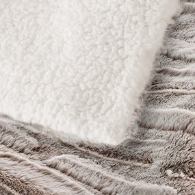 Pătură bej din micropluș/cocolino 180x220 cm Lynx – douceur d'intérieur