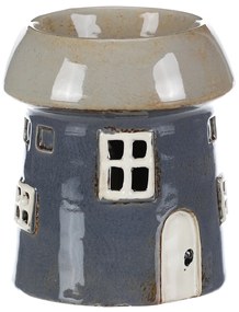 Aroma-lampă House gri, ceramică, 11 x 11 x 13 cm