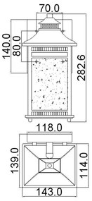 Aplică de exterior Quoizel QZ-LIVINGSTON2-S LIVINGSTON 1xE27/60W/230V IP44