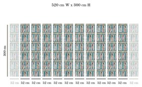 Tapet VLAdiLA Inchinaciune acvamarin 520 x 300 cm