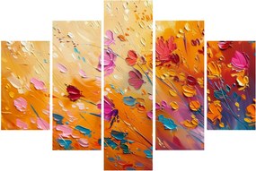 Tablou - Pictură flori colorate (150x105 cm)