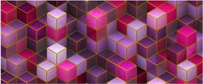 Tablou - Cuburi violet (120x50 cm)