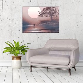 Tablou pe sticlă Perechea îndrăgostită (70x50 cm)