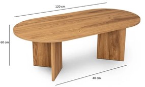 Măsuță de cafea OVAL 60x120 cm maro