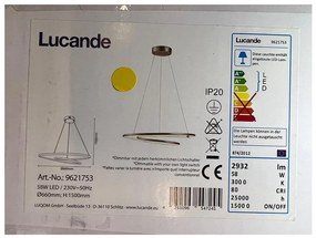 Lustră LED pe cablu MIRASU LED/58W/230V Lucande