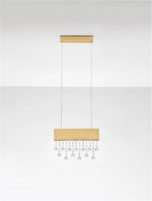 Lustra LED suspendata stil elegant CRISTA aurie