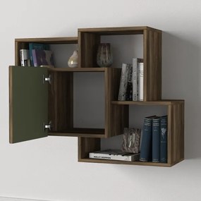 Etajeră de perete ARCO 73x79,2 cm maro/verde