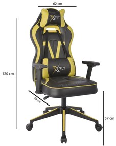 Fotoliu de birou gaming Vamivo 4 (galben + negru) . 1093827