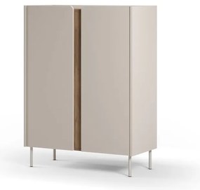 Dulap crem/în culoare naturală cu aspect de lemn de stejar 90x120x40 cm Lucile – Marckeric