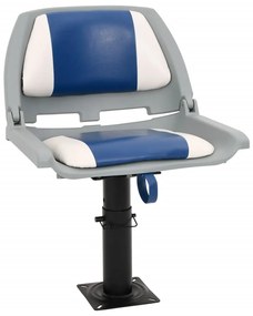 vidaXL Set scaun pliabil pentru barcă, albastru și alb, 48x51x41 cm