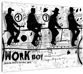 Tablou - Munca în echipă, ciclism (70x50 cm)