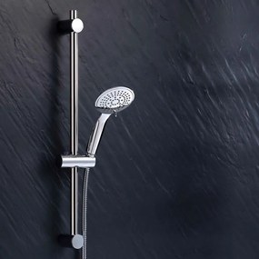 Set de duș argintiu mat din plastic 70 cm cu duș de mână Hydro – douceur d'intérieur