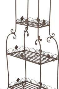 Suport pentru ghivece, maro, din metal, Violette