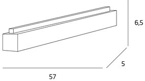 Plafonieră LED MAXLIGHT C0124 LINEAR LED/18W/230V 57 cm alb