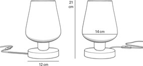 Veioza design italian din alama si sticla Talis