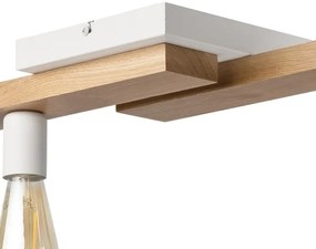 Lustră aplicată MATTE 2xE27/15W/230V + 3xG9/5W/230V alb/stejar