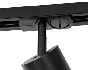 Spotlight modern cu inel fumuriu pentru sistem de șine monofazate GU10 50mm - Iconic Jeana