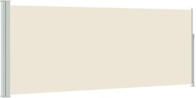 vidaXL Copertină laterală retractabilă, crem, 120x300 cm