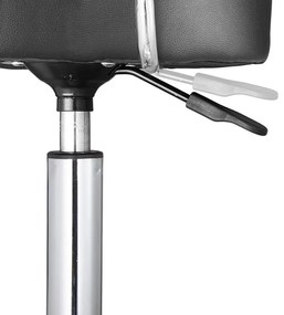 Scaun cosmetic cu spatar, negru