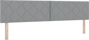 vidaXL Tăblie cap Gri deschis 200 cm țesătură