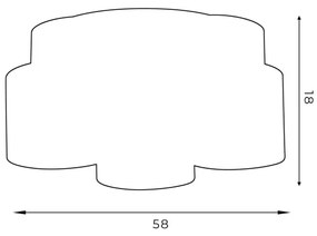 Lustră aplicată ARDEN 5xE27/60W/230V verde/aurie